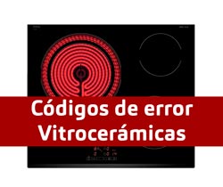 Códigos error Vitrocerámicas
