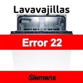 Error 22 Lavavajillas Siemens