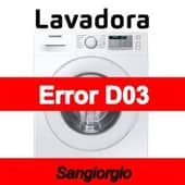 Error D03 Lavadora Sangiorgio