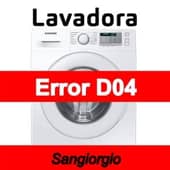 Error D04 Lavadora Sangiorgio