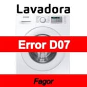 Error D07 Lavadora Fagor