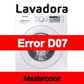 Error D07 Lavadora Mastercook