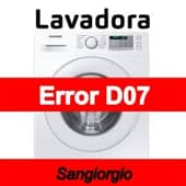 Error D07 Lavadora Sangiorgio