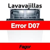 Error D07 Lavavajillas Fagor