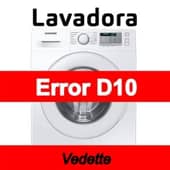Error D10 Lavadora Vedette
