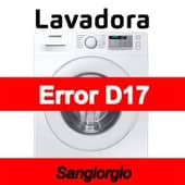 Error D17 Lavadora Sangiorgio