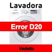 Error D20 Lavadora Vedette