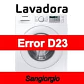 Error D23 Lavadora Sangiorgio