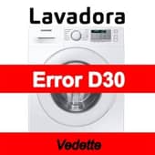 Error D30 Lavadora Vedette