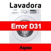Error D31 Lavadora Aspes