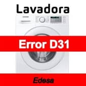 Error D31 Lavadora Edesa