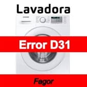 Error D31 Lavadora Fagor