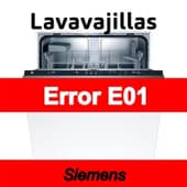 Error E01 Lavavajillas Siemens