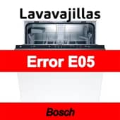 Error E05 Lavavajillas Bosch