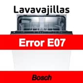 Error E07 Lavavajillas Bosch