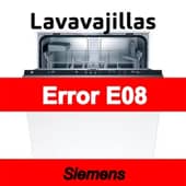 Error E08 Lavavajillas Siemens