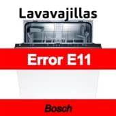 Error E11 Lavavajillas Bosch