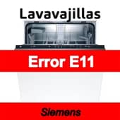 Error E11 Lavavajillas Siemens