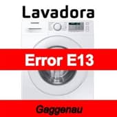 Error E13 Lavadora Gaggenau