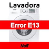Error E13 Lavadora Neff