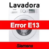 Error E13 Lavadora Siemens