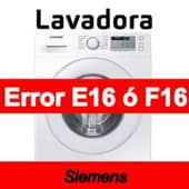 Error E16 ó F16 Lavadora Siemens