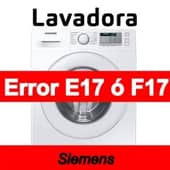 Error E17 ó F17 Lavadora Siemens