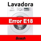 Error E18 Lavadora Bosch