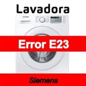 Error E23 Lavadora Siemens
