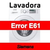 Error E61 Lavadora Siemens