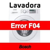 Error F04 Lavadora Bosch