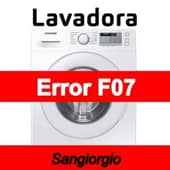 Error F07 Lavadora Sangiorgio