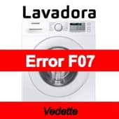Error F07 Lavadora Vedette