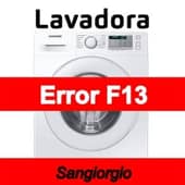 Error F13 Lavadora Sangiorgio