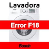 Error F18 Lavadora Bosch