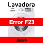 Error F23 Lavadora Bosch