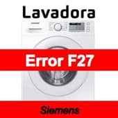 Error F27 Lavadora Siemens