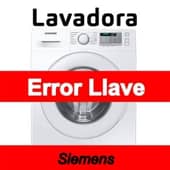 Error Llave Lavadora Siemens